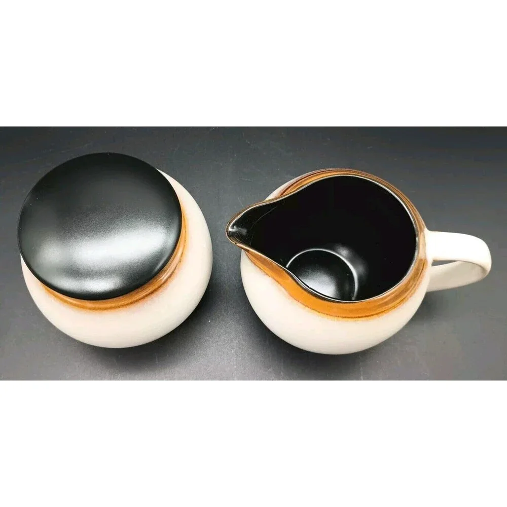 Pier 1 Sahara Creamer Sugar Bowl With Lid Round